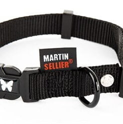 Martin sellier halsband nylon zwart verstelbaar