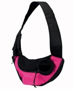 Trixie buikdrager sling draagtas roze/zwart