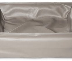 Bia bed kunstleer hoes hondenmand taupe (bia-50 60x50x12 cm)