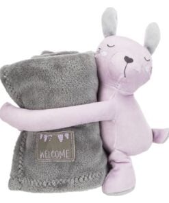 Trixie junior speelset deken en konijn grijs / lila