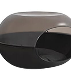 Martin sellier kattenmand capsule kunststof zwart / transparant (60X50X27CM)