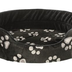Trixie hondenmand jimmy ovaal zwart met pootprint (55X45 CM)