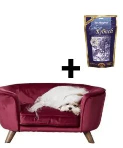 Enchanted-hondenmand-sofa-romy-wijnrood-henne-