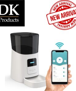 DKProducts Premium Automatische Voerbak Wit - Voerautomaat Met App - Smartphone Besturing - Voerinhoud 6 Liter - Voor Katten- en Hondenvoer - Droogvoer - Voedingsschema - WiFi