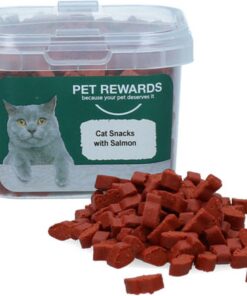 Pet Rewards Cat Snacks with Salmon- Kattensnoepjes - Trainingssnacks - Krachtige smaak en geur - Geen toegevoegde suikers - 140 gram - Ca. 400 beloningen