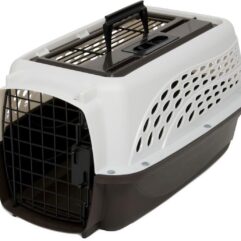 Petmate 2 Door Top Load Kennel - Reisbench hond of kat - Reismand - Transportbox hond - 100% gerecycled materiaal - XS - Wit