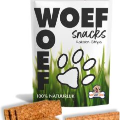 Woef Woef Snacks Hondensnacks Kalkoen Strips - 1.00 KG - Verwensnacks - Gedroogd vlees - Kalkoen - vanaf 3 maanden - Geen toevoegingen