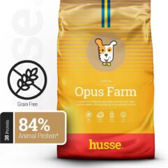 Husse Opus Farm - Graanvrij Hondenvoer, Hondenbrokken zonder Granen, Glutenvrij Droogvoer Hond - Kip & Aardappel - 2 x 12kg